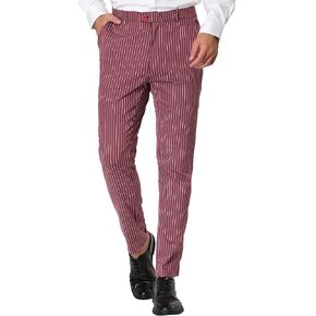 Lars Amadeus Men's Stripe Dress Pants Slim Fit Formal Business Prom Trousers