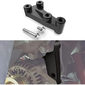 Bevinsee Alternator Bracket Compatible with Jeep Wrangler YJ 1991-1995 TJ 1997-2002 2.5L 4 Cylinder Accessories Replaced 53007605 53007604 Aluminum Black