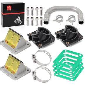 Intake Manifold Boot & REED VALVE & Intake tube Kit For Yamaha Banshee 350 YFZ350 1987-2006 29L-14465-00 31K-13565-01-00 2GU-13610-01-00