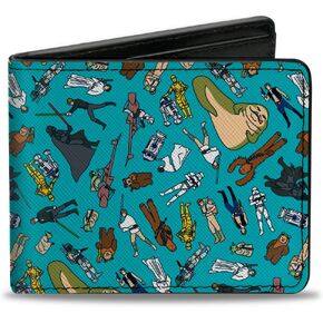 Buckle-Down Men's Bifold Wallet Star Wars, 4.0" x 3.5"
