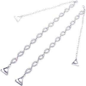 PRETYZOOM 1 Pair Crystal Bra Straps Adjustable Underwear Bra Strap Bra Shoulder Straps Holders for Women Party Wedding Dress Summer Clothing