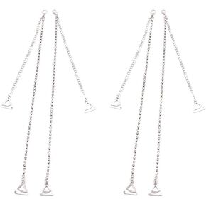 2 pairs rhinestone bra straps bling straps adjustable silver detachable for women large breasts hin clear straps