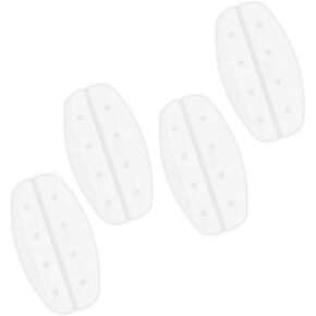 BOROLA 2 Pairs Silicone Bra Strap Pads Non-Slip Comfort Prevent Strap Slippage Soft Bra Shoulder Straps Cushions Holder for Women(White)
