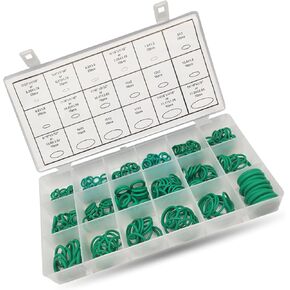 270 PCS Car O-ring Classification Combination Set, High Temperature Resistant Rubber Leak-proof Sealing Ring, Multi-functional Pipe Cylinder Bearing Repair Gasket, Universal for Cars (Green)