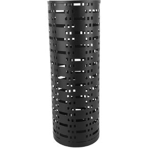 Umbrella Holder Rustproof Waterproof Space Saving Fashionable Hollow Round Metal Umbrella Stand Rack for Entryway Black