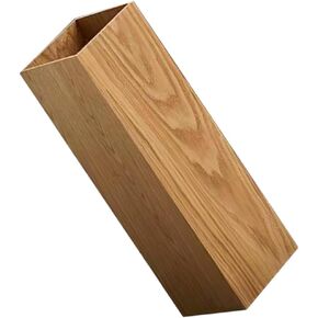 Rustic Wood Umbrella Holder, Rectangular Umbrella Stand Standing Umbrella Bucket Canes Walking Sticks Bin Flower Vase Barrel for Entryway Home Office