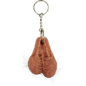 Funny Hairy Balls Keychain, Funny Hairy Ball Ornament, Unique Couple Keychain, Best Birthday Gifts for Boyfriend Girlfriend