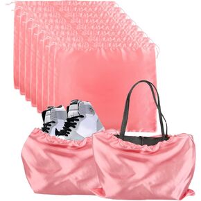 10pcs Dust Bags For Handbags,Silk Dust Cover Storage Bags, Satin Bags For Handbags Purses Pocketbooks Shoes Boots With Silky Drawstring, Closure Protector (Pink)
