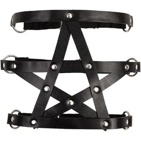 Thigh Harness Belt Strap Leg Garters Belt Adjustable Pu Leather Leg Harness Garter Belt Punk Gothic Thigh Ring Garter for Women