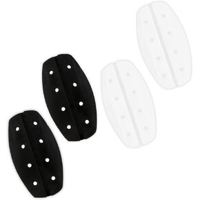 BOROLA 2 Pairs Silicone Bra Strap Pads Non-Slip Comfort Prevent Strap Slippage Soft Bra Shoulder Straps Cushions Holder for Women(Black+White)