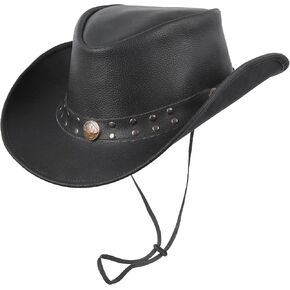 Leather Cowboy Hat for Men Women Lightweight Handcrafted Western Shapeable Wide Brim | Western Hats for Men