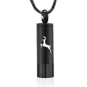 AIWENXI Cremation Jewelry Deer Urn Necklace for Ashes for Women Men Memorial Keepsake Necklace for Human Pet Ashes Pendant