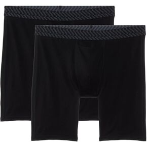 Tommy John Men’s Boxer Brief 8" Underwear - Cotton Basics Boxers with Supportive Contour Pouch