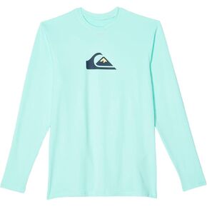 Quiksilver Boy's Solid Streak Long Sleeve (Big Kids) Beach Glass XL (16 Big Kids)