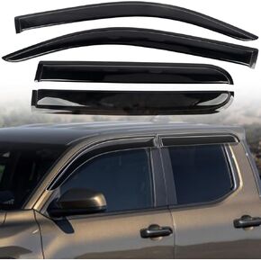 HIGH FLYING for Toyota Tacoma 4dr 4th Gen. 2024 2025 Car Exterior Accessories Window Visors Vents Rain Sun Deflector Guard Black PC 4pcs