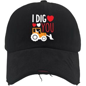 I DIG You Trucker Hat Happy Dad Hat AllBlack Womens Bucket Hat Gifts for Mom Hiking Hats