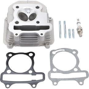 GOOFIT 57.4mm Cylinder Head with Gasket for 4 Stroke GY6 150cc ATV Scooter 157QMJ Engine Part
