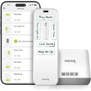1-Touch Smart Speaker Controller for Elderly with Dementia or Alzheimer's, Easy Voice Command Tailoring and Replay, Enhanced Caregiver Pager