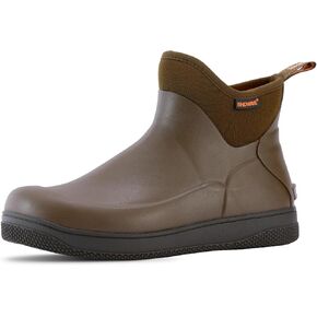 Men's Deck Boots Waterproof Ankle Rain Boots Saltwater Fishing Booties Non-slip Outdoor Rubber Boots