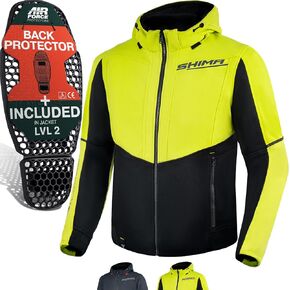 SHIMA DAYBREAKER MEN - Motorcycle Hoodie for Men - FiberQL - Aramid and Cooling layer, CE Protectors