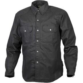 ScorpionEXO Covert Adult Men's Wax Long Sleeve Motorcyle Denim Riding Shirt with Pockets for Optional CE Rated Armor