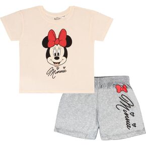 Disney Lilo and Stitch Minnie Mouse Girls Boxy Shirt and Short Sets Girl Outfits for Big and Little Kids