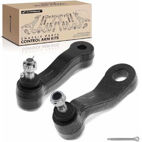 A-Premium Set of 2, Front Idler Arm, Pitman Arm, Compatible with Chevy Silverado Series 99-10, Suburban 2500 00-12, Avalanche 2500 02-06, GMC Sierra Series 99-10, Yukon XL 2500 01-12, Hummer H2 03-09