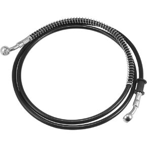 Motoforti 62.99" Length 10mm ID Motorcycle Hydraulic Brake Line Oil Hose Pipe Stainless Steel Braided Cable for ATV Motocross Sport Bikes Street Bikes Black