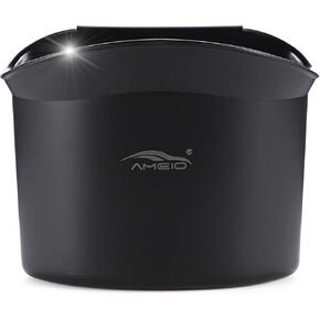 Car Garbage Can, Automotive Plastic Trash Bag Bin, Truck Auto Back Seat Organizer, Waste Rubbish Litter Container Basket for Vehicle Office Study Room (UPGRADED ADHESIVE)