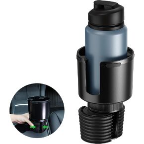 Car Cup Holder Expander, Cup Holder Expander for Car with Stretchable Rubber Base, Large Cup Holder Adapter Compatible with Yeti, Hydro Flask, Nalgene, Stanley, Owala, Bottles in 2.8"-4.13", 1 Pack