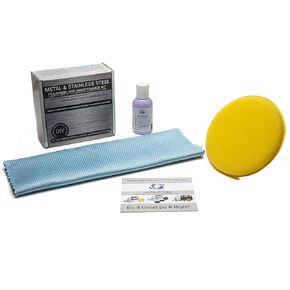 Glass Polish 32001 DIY Metal & Stainless Steel Hand Polishing Kit for Easy Clean, Polish, Shine & Protect - 1.7oz