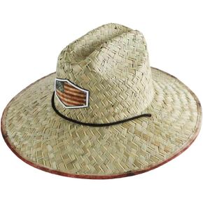 قبعات رجالية من القش لحارس الإنقاذ وقبعات للشمس وقبعات خارجية واسعة الحواف للسباحة على الشاطئ للرجال in Kuwait