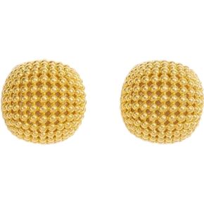 2PCS Charming Fairy Gold Semi-Ball stud Earrings- Ideal Present for Girlfriend&Mother