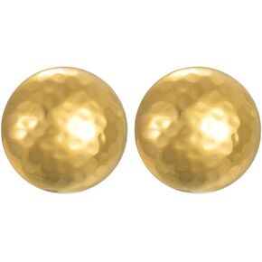 Kokoma Gold Half Ball Stud Earrings for Women Stainless Steel 18K Gold Plated Chunky Round Statement Earrings Hypoallergenic Ear Jewelry