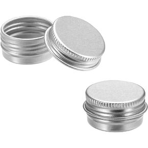 uxcell 3 Pack 0.17 oz Round Aluminum Cans Tin Can Screw Top Metal Lid Containers for Crafts, Candles, 5ml