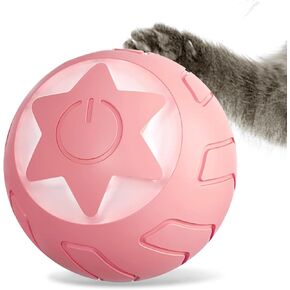 Interactive Cat Toys Ball, Automatic 360° Self-Rotating Rolling Ball with USB Rechargeable pet Exercise Chase Toy Ball for Kitten & Dog Playing - (Blue)
