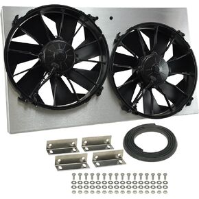 Derale Performance 16825 Gray/Black High Output Dual Radiator Fan