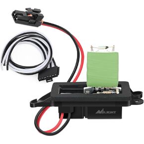 Nilight AC Blower Motor Resistor Kit with Harness Fit for Cadillac Escalade, Chevy Avalanche Silverado Suburban Tahoe, GMC Sierra Yukon 2003-2006 Replaces 89019088, 973-405, 15-81086, 22807123