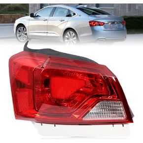 Rear Tail Lights Compatible with Chevy Impala 2014-2020 Outer Taillight Assembly Brake Lamp Left Driver Side Replace 84247728 GM2804116