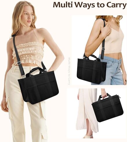 Corduroy Tote Bag with Zipper Women Large Crossbody Tote Purse with Pockets Everything Handbag Everyday Satchel Bag in Saudi Arabia