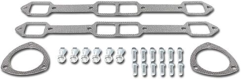 DNA Motoring GKTSET-MOPARBB-V8 Aluminum Exhaust Manifold Header Gasket Set Replacement,Metallic in Saudi Arabia