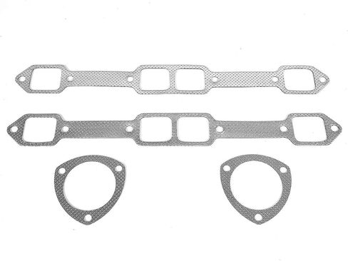 DNA Motoring GKTSET-MOPARBB-V8 Aluminum Exhaust Manifold Header Gasket Set Replacement,Metallic in Saudi Arabia