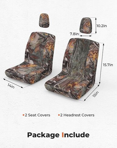 KEMIMOTO Seat Covers, Camo Bucket Seat Cover Set Compatible with Rhino 450, Rhino 660, Rhino 700, Water-Resistance UTV Seat Covers Fits with Rhino Seat Cover with Headrest Cover Seat Cover Accessories in Saudi Arabia