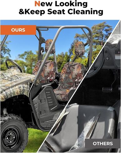 KEMIMOTO Seat Covers, Camo Bucket Seat Cover Set Compatible with Rhino 450, Rhino 660, Rhino 700, Water-Resistance UTV Seat Covers Fits with Rhino Seat Cover with Headrest Cover Seat Cover Accessories in Saudi Arabia