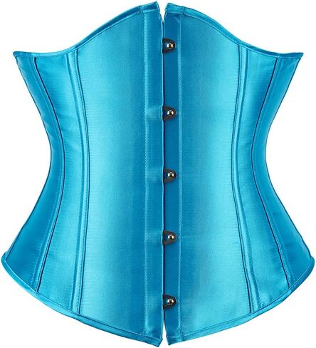 Women's Satin Corsets Top Lace Up Boned Overbust Corset bustier Lingerie Body Shaper Bustier in Saudi Arabia