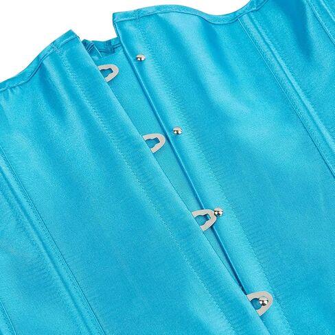 Women's Satin Corsets Top Lace Up Boned Overbust Corset bustier Lingerie Body Shaper Bustier in Saudi Arabia