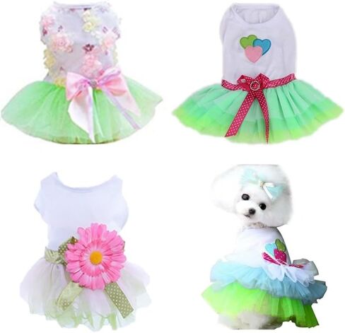 Small Dog Clothes for Girls Puppy Dresses Dachshund Tutu Dress for Girl Dog Puppy Clothes for Small Dog Outfits Pink M in Saudi Arabia