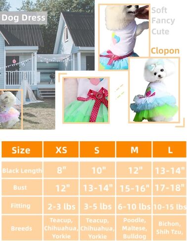 Small Dog Clothes for Girls Puppy Dresses Dachshund Tutu Dress for Girl Dog Puppy Clothes for Small Dog Outfits Pink M in Saudi Arabia