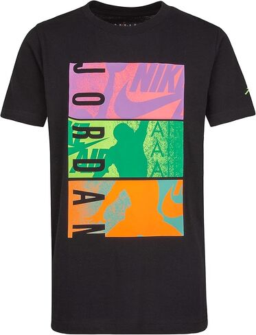 تي شيرت HBR Stack للأولاد من جوردن (للأطفال الكبار) أسود MD (10-12 طفل كبير) in Kuwait