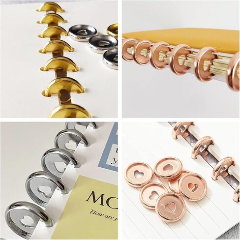 80 قطعة من أقراص تجليد الكتب البلاستيكية، 10 ألوان أقراص توسيع Discbound حلقات ربط القلب لمخططي أجهزة الكمبيوتر المحمولة DIY in Kuwait